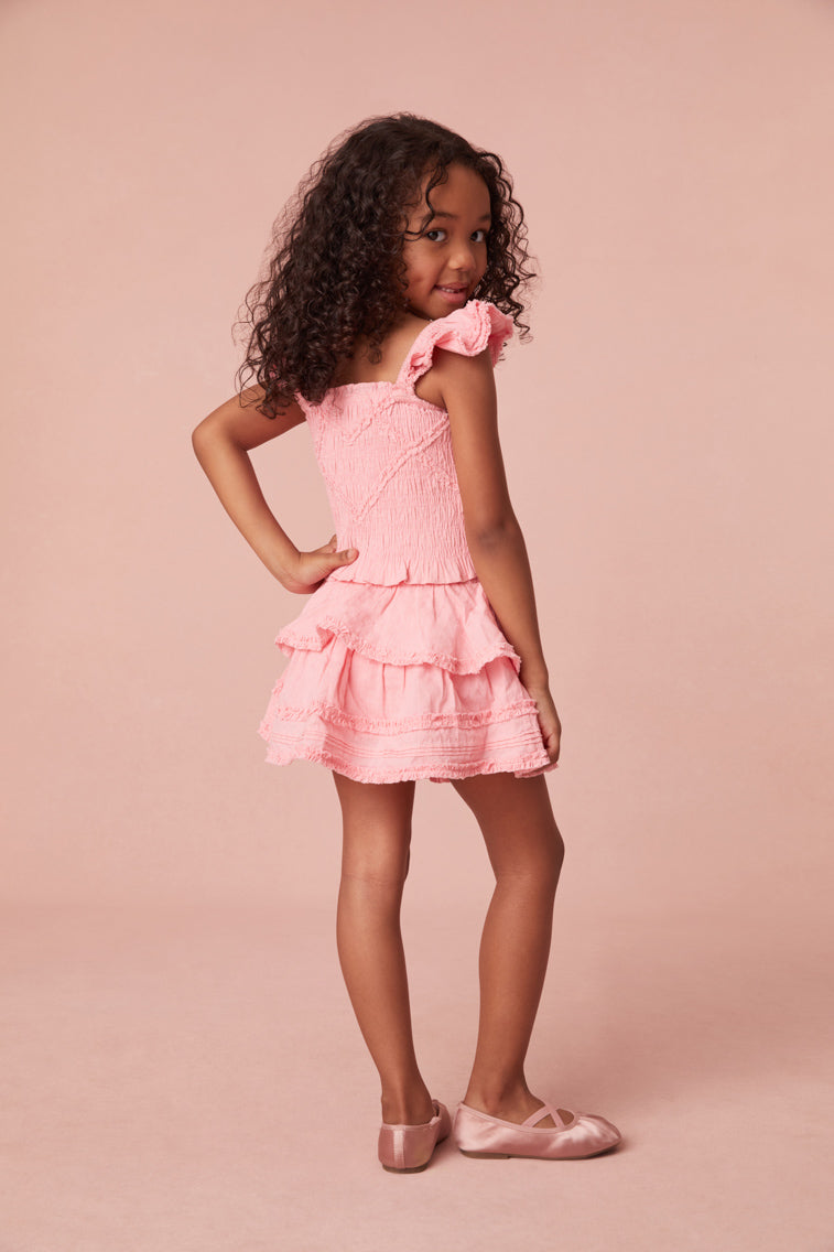 Girls Caspia Cotton Ruffle Top