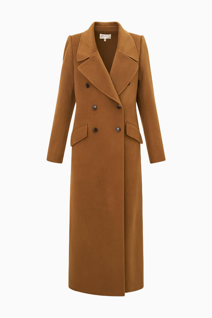 Char Faux Fur Collar Wool Coat