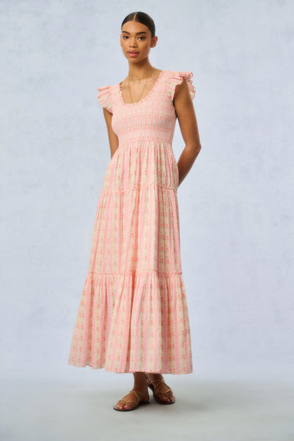Chessie Heirloom Print Cotton Maxi Dress