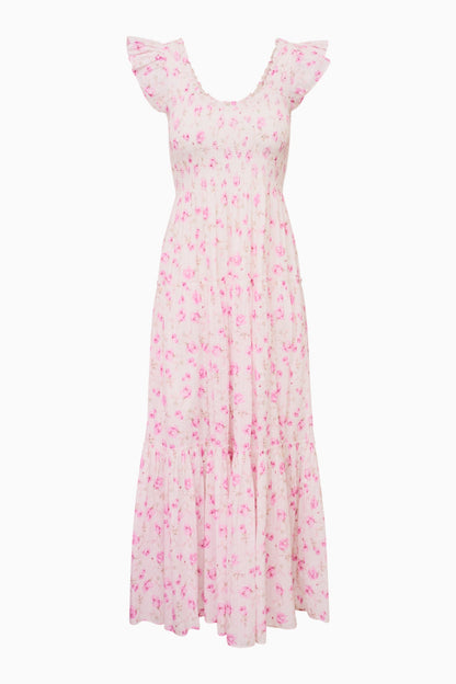 Chessie Heirloom Print Cotton Maxi Dress