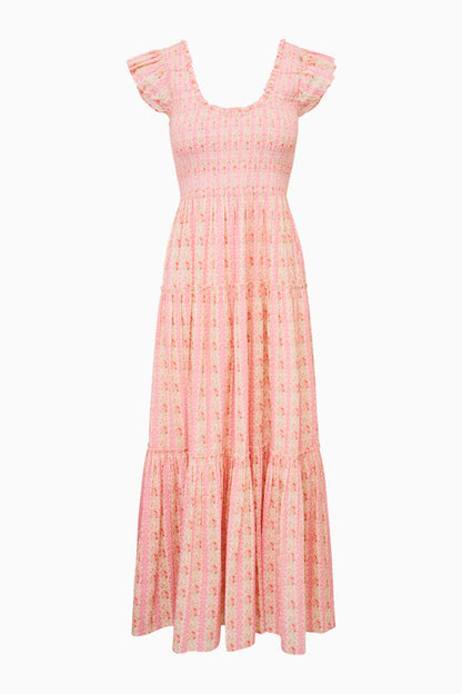 Chessie Heirloom Print Cotton Maxi Dress