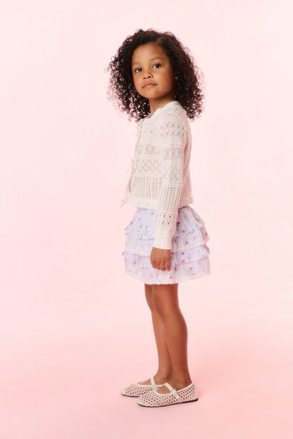 Girls Billie Floral Striped Skirt