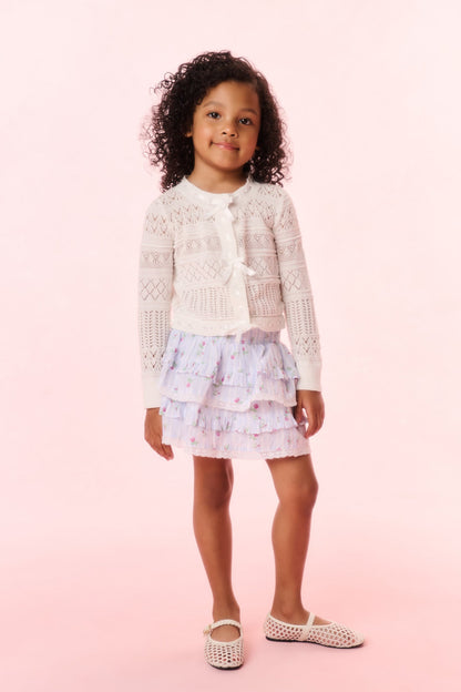 Girls Billie Floral Striped Skirt