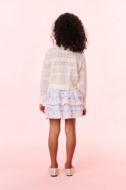 Girls Billie Floral Striped Skirt