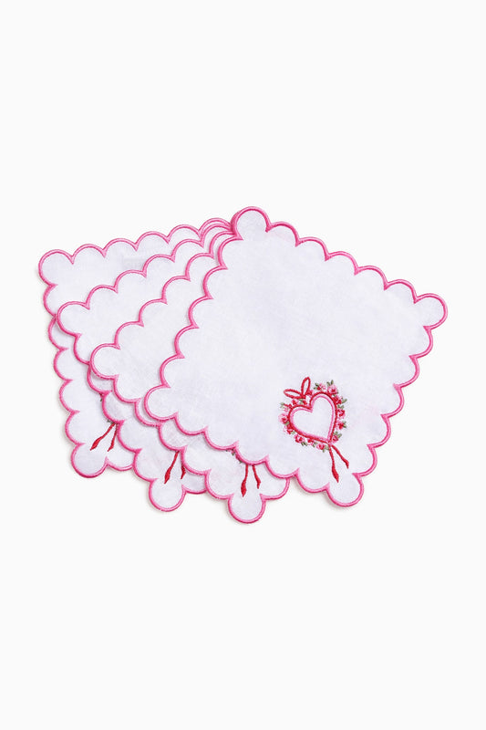 Bow Cocktail Napkins Set Of 4 - HOLIDAY WREATH