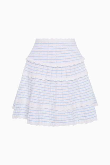 Colella Striped Stretch Knit Skirt