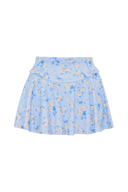Corene Floral Active Skort - WHISPER BLUE