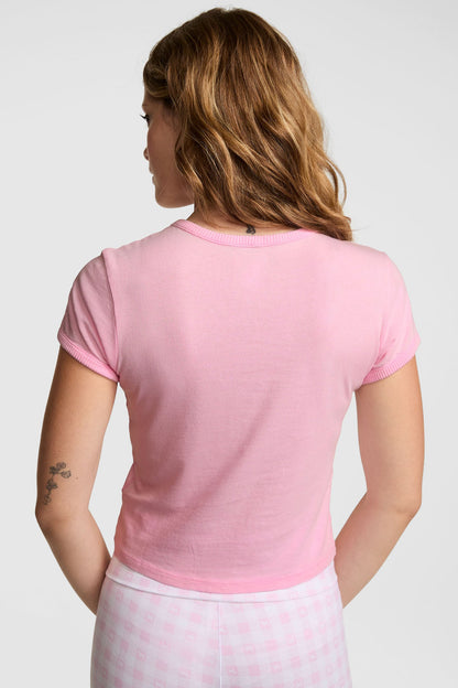 PINK x LoveShackFancy Retro Cotton Tee