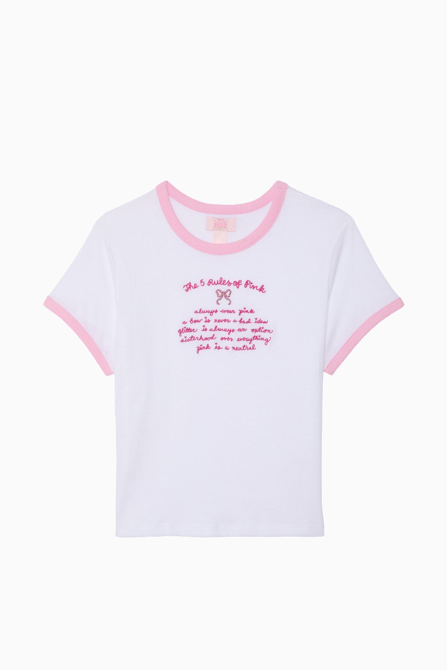 PINK x LoveShackFancy Retro Cotton Tee