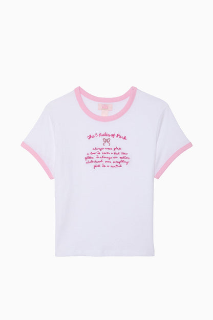 PINK x LoveShackFancy Retro Cotton Tee