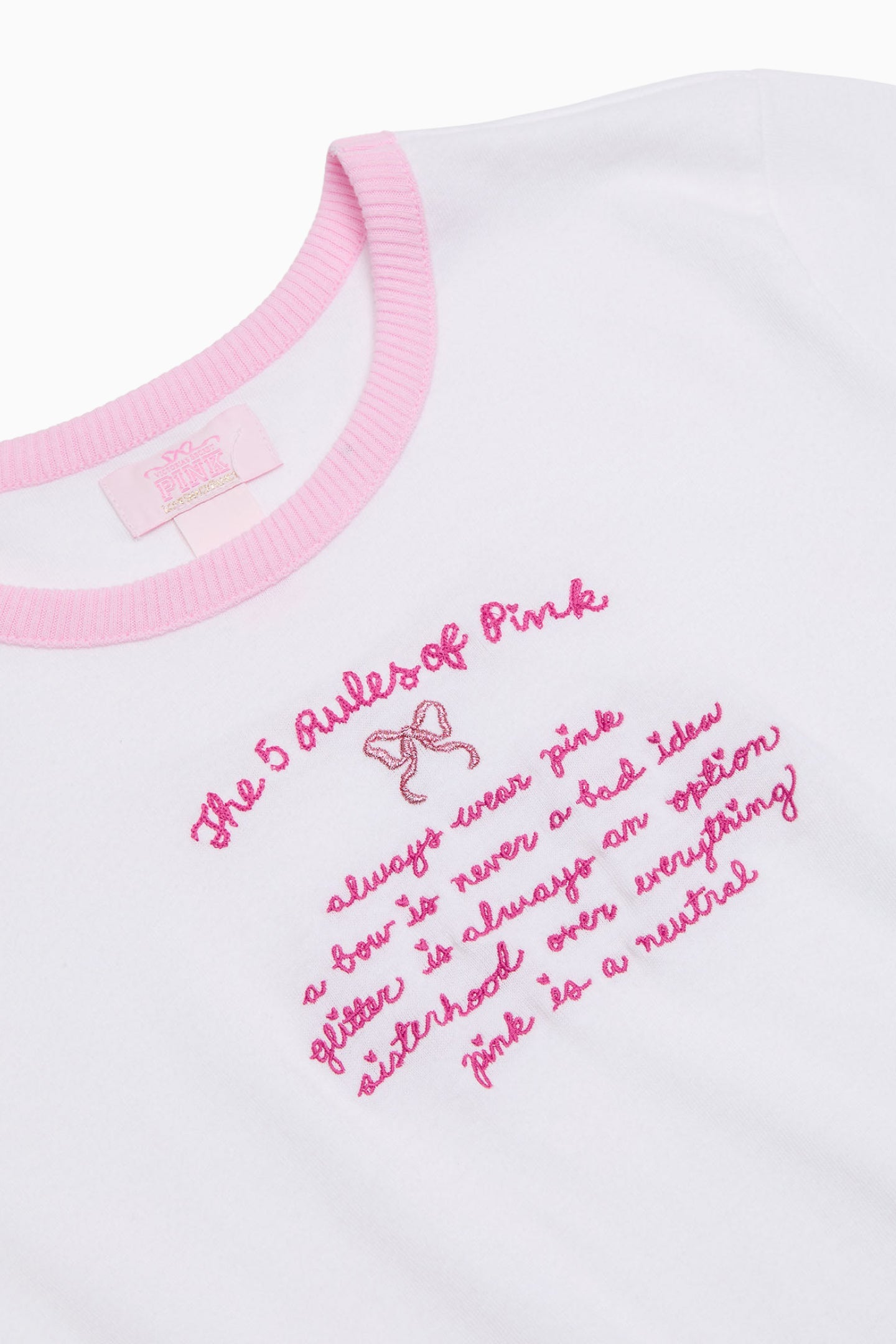 PINK x LoveShackFancy Retro Cotton Tee