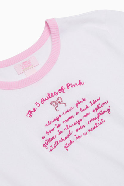 PINK x LoveShackFancy Retro Cotton Tee