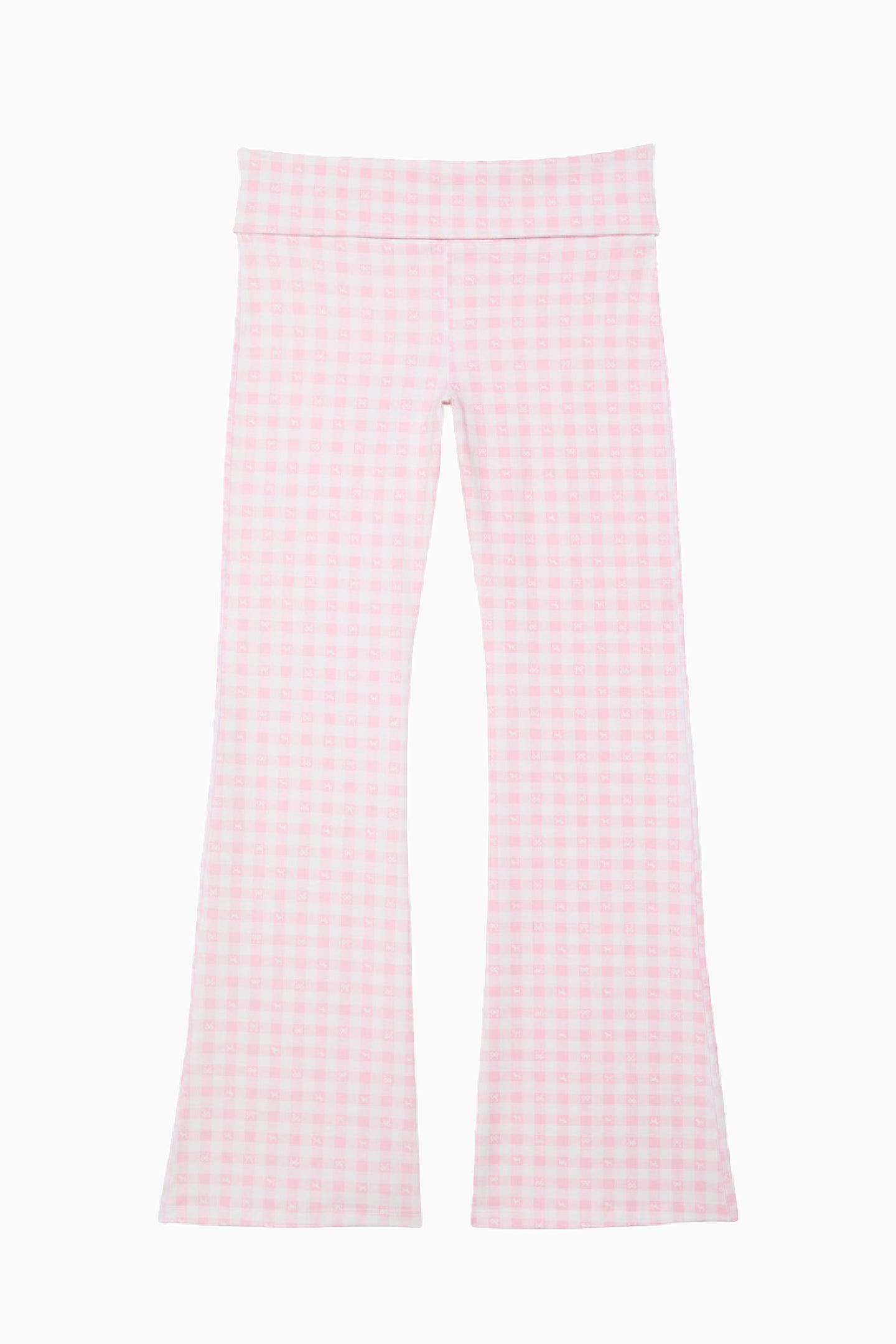 PINK x LoveShackFancy Cotton Foldover Flare Leggings