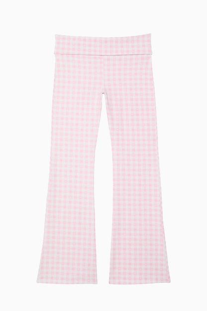 PINK x LoveShackFancy Cotton Foldover Flare Leggings