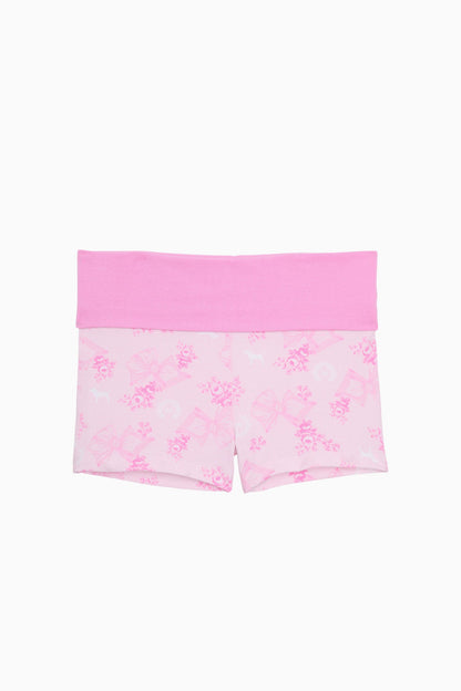 PINK x LoveShackFancy Cotton Foldover Micro Shorts