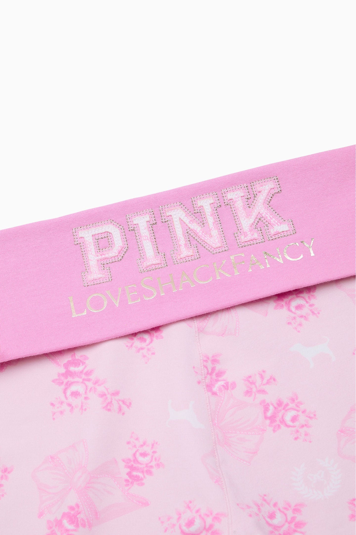 PINK x LoveShackFancy Cotton Foldover Micro Shorts