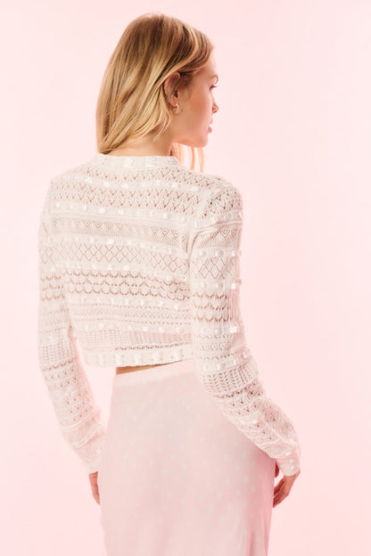 Roselline Cotton Ribbon Cardigan