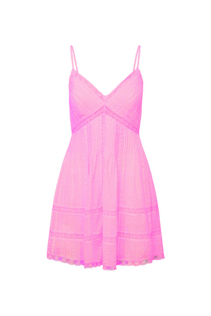 Docila Cotton Mini Dress - PINK