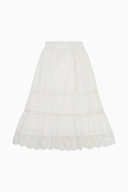 Girls Donella Cotton Lace-Trimmed Skirt