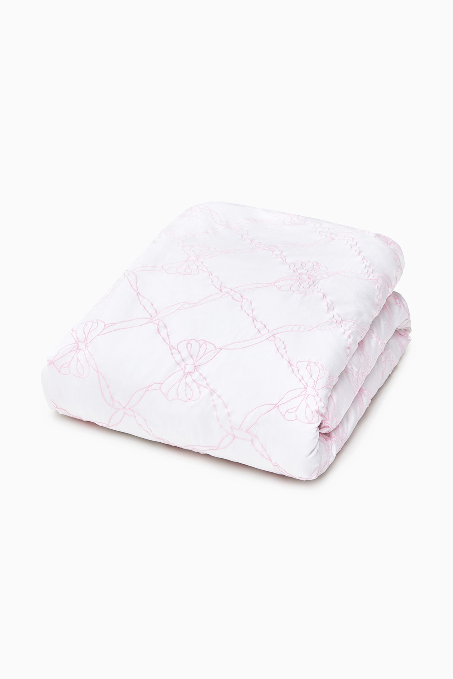 Embroidered Bow Duvet Cover + Sham Set