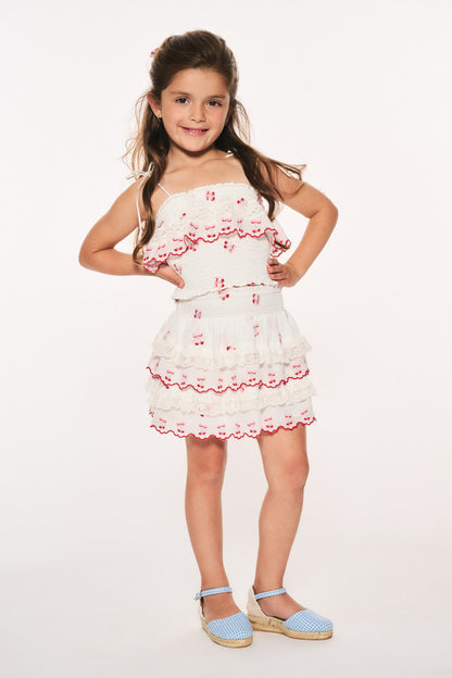 Girls Fatima Cotton Cherry Top