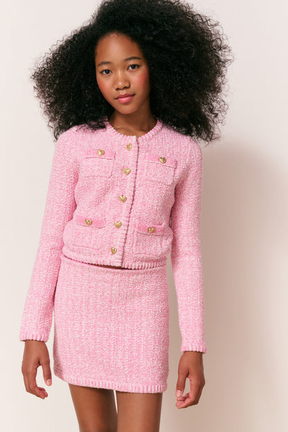 Girls Freydis Cotton Knit Cardigan
