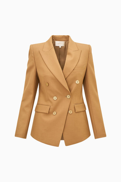Gillian Wool-Blend Blazer - CAMEL
