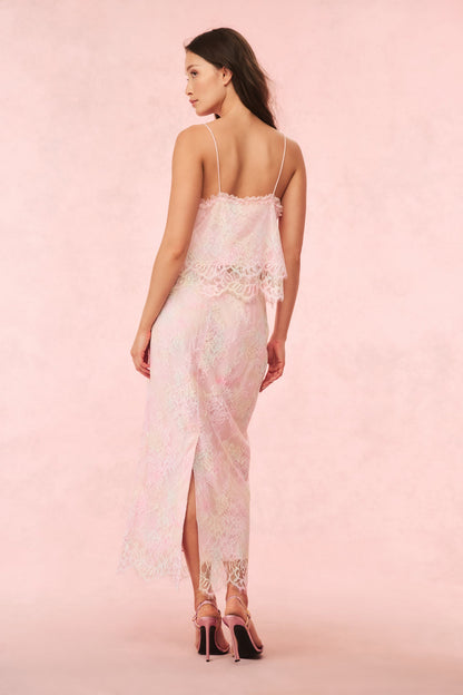 Goodall Tie-Dye Lace Maxi Skirt