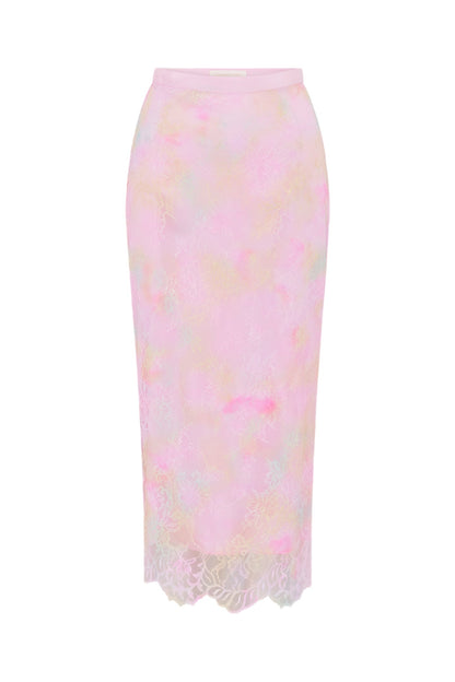 Goodall Tie-Dye Lace Maxi Skirt