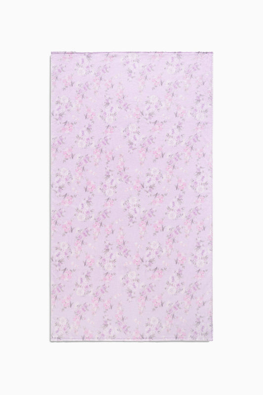 Fragrance Print Cotton Beach Towel - HIBISCUS