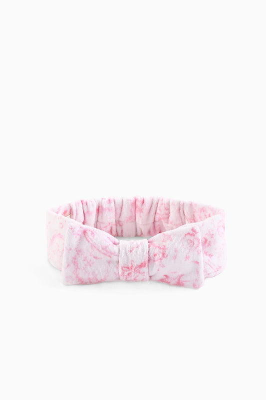 Bow Face Wash Beauty Headband - CUPIDS PINK