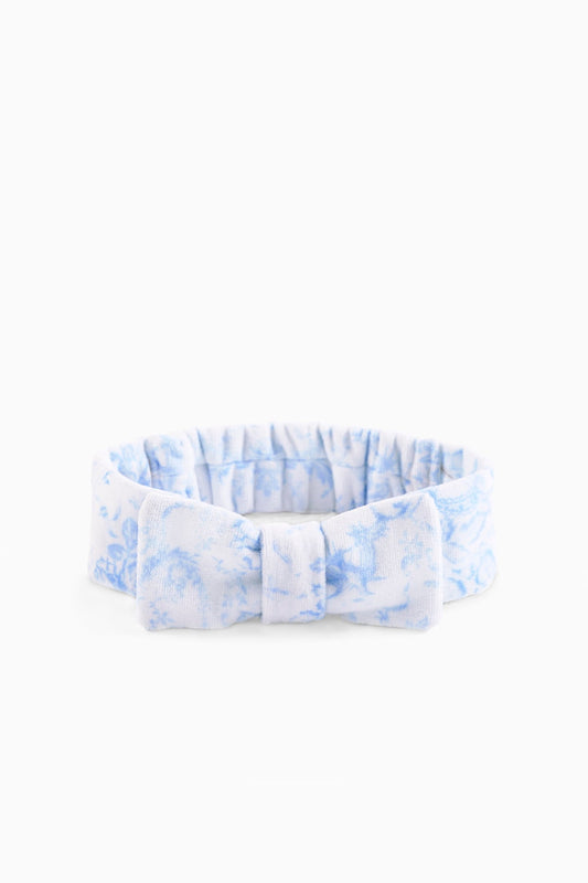 Bow Face Wash Beauty Headband - NANTUCKET BLUE