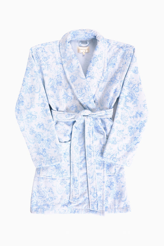 Indie Cotton Bath Robe - NANTUCKET BLUE