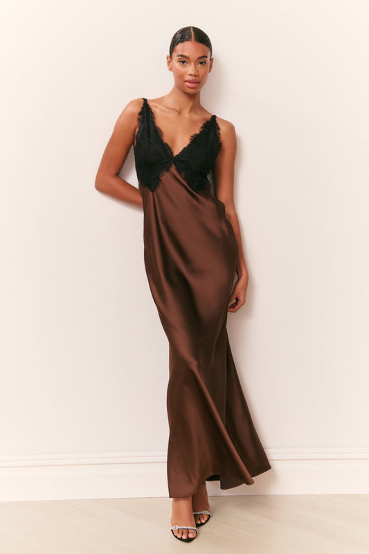 Iridia Dress - CHOCOLATE BROWN