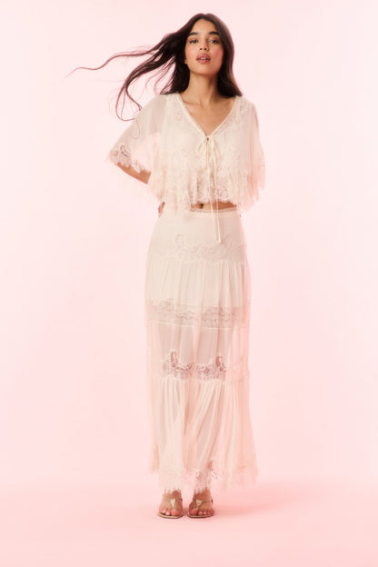 Thessia Silk Lace Top