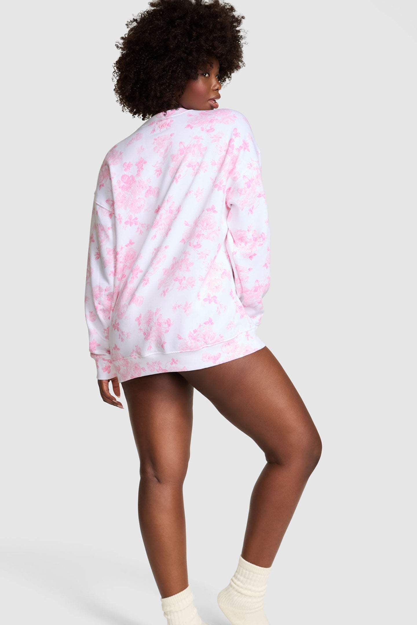 PINK x LoveShackFancy Oversized Crew Sweatshirt