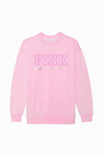 PINK x LoveShackFancy Oversized Crew Sweatshirt