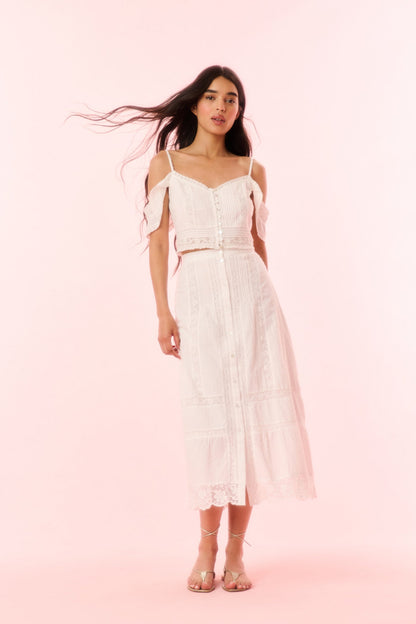 Jenae Cotton Off-The-Shoulder Crop Top