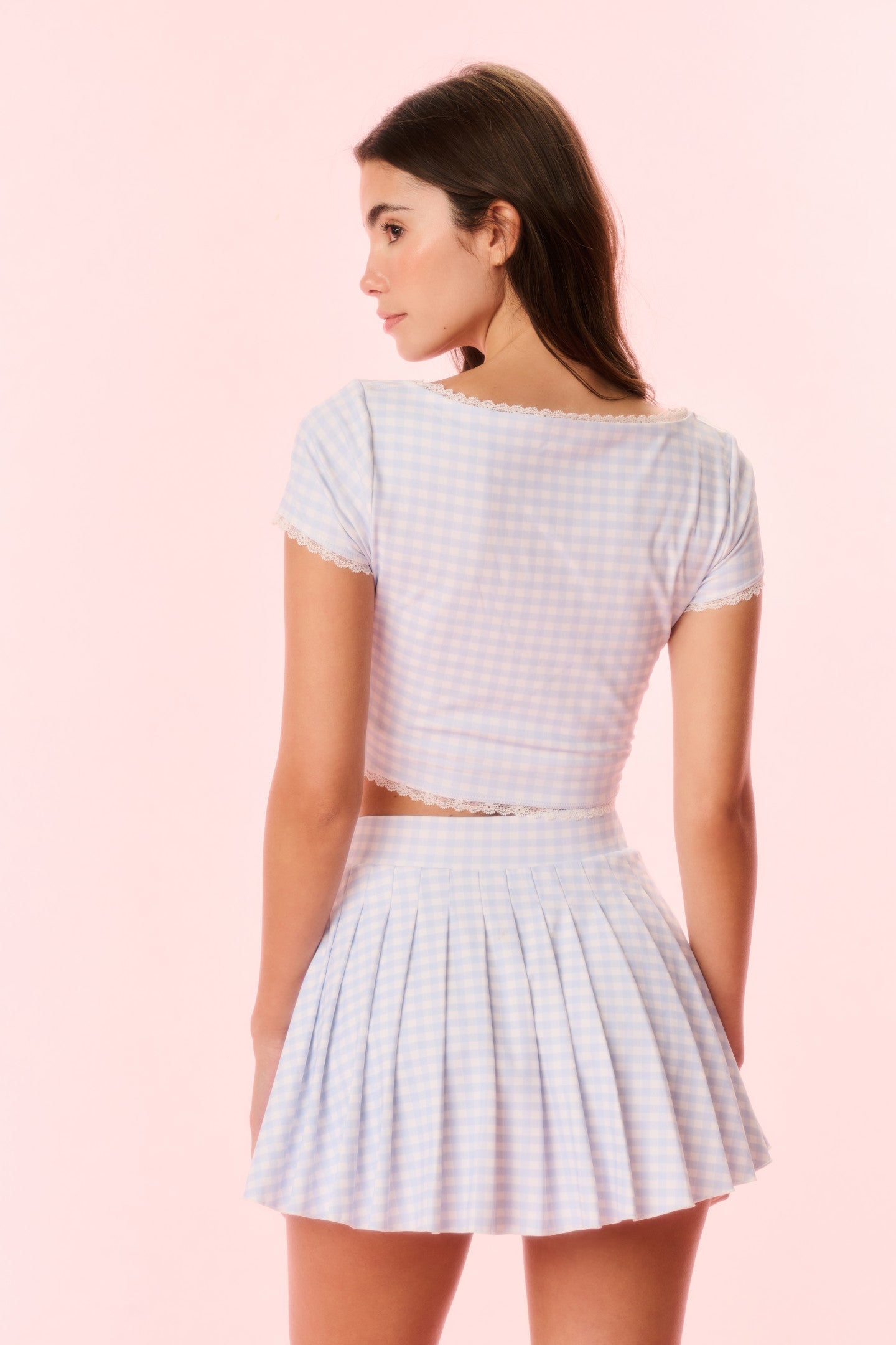 Kudura Gingham Print Active Top