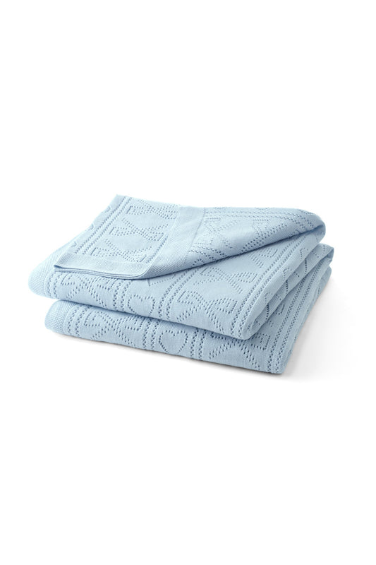 Pointelle Throw Blanket- MOONLIGHT