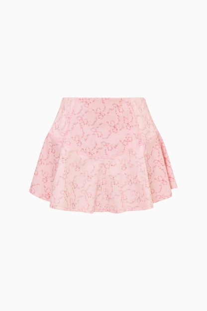 Livetta Floral Bow Print Active Skirt