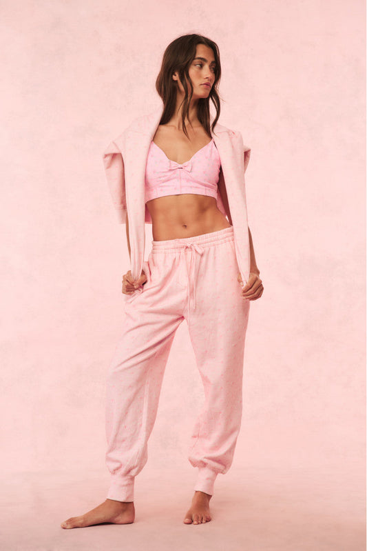 Lolana Floral Cotton Sweatpants - IBIZA SUNSET