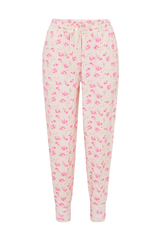 Lolana Floral Cotton Sweatpants - STERLING DUSK