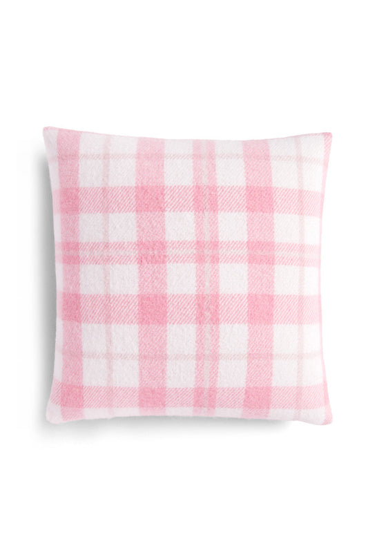 Melodina Plaid Pillow - PINK PLAID