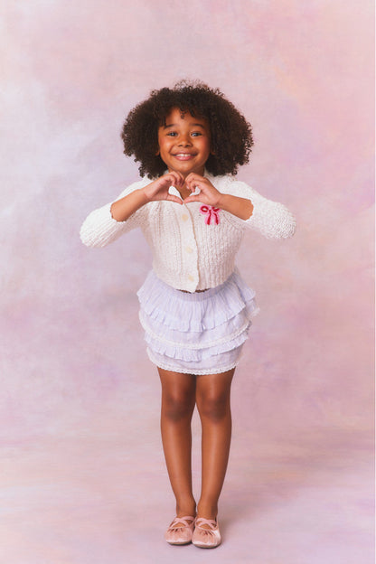 Girls Menna Bow Cardigan