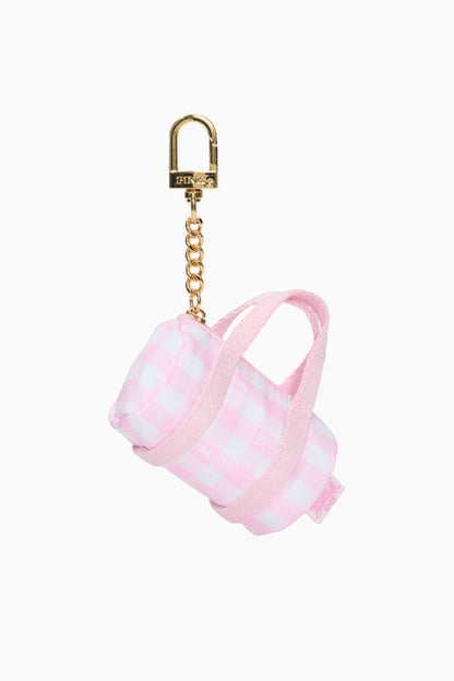 PINK x LoveShackFancy Mini Duffle Keychain Charm - ICON GINGHAM