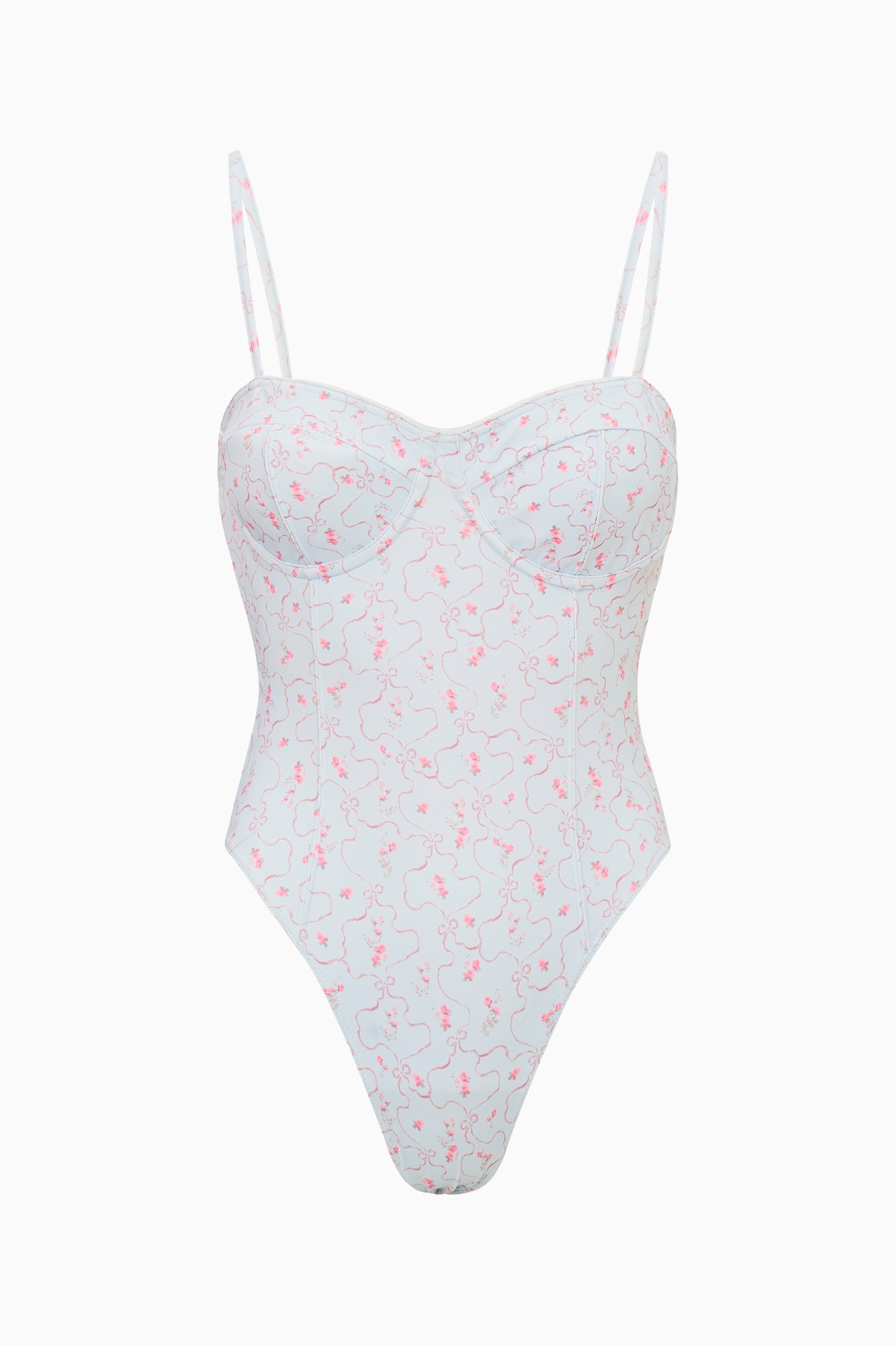 Mina Blue Floral One-Piece Swimsuit