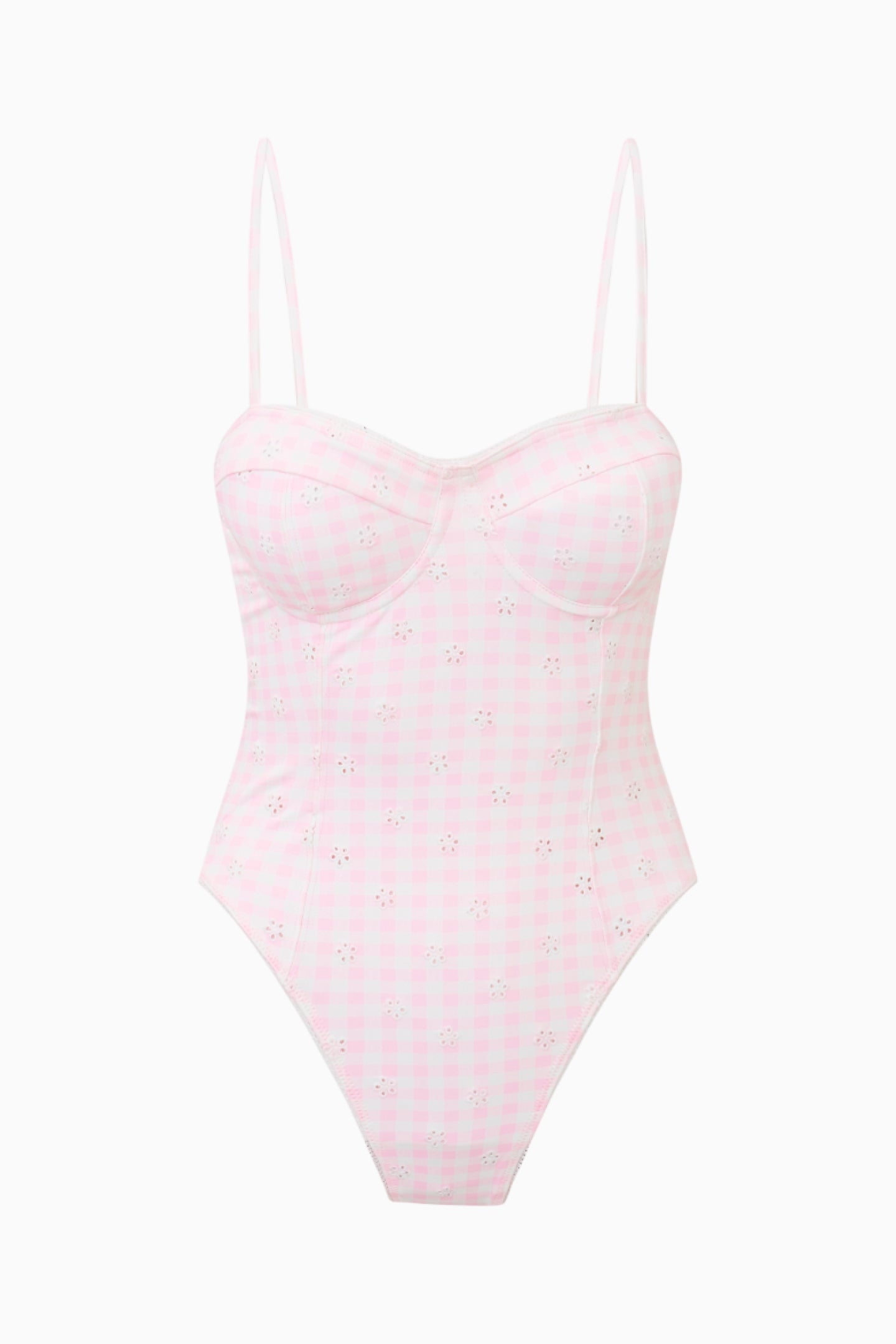 Mina Gingam Eyelet One-Piece Swimsuit