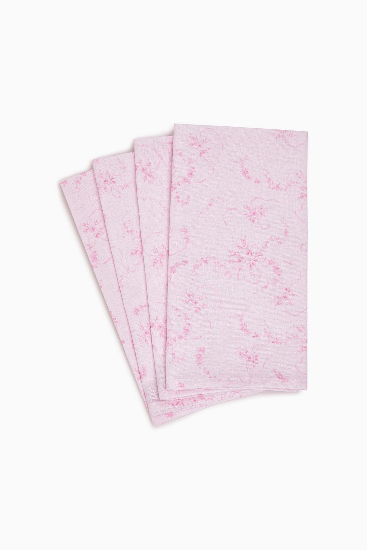 Vintage-Inspired Linen Napkins - Set of 4