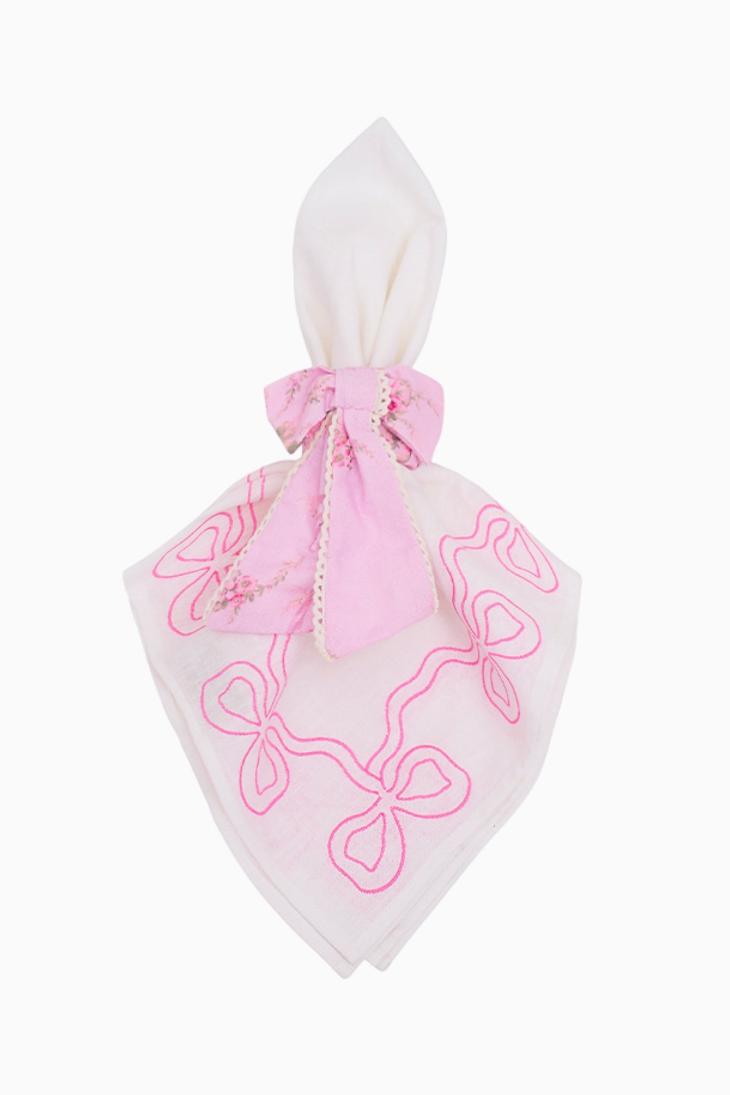 Bow Napkin Rings Set Of 4 - BALLET MEADOW